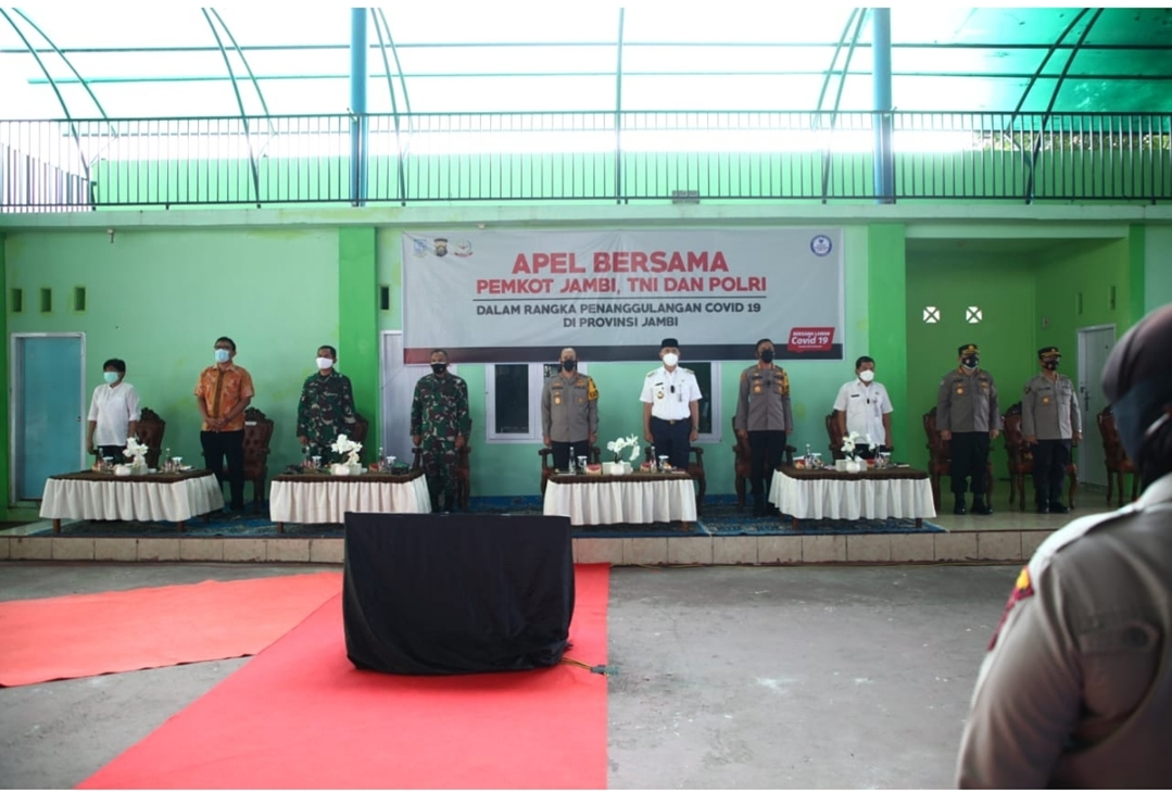 Apel Bersama Pemkot Jambi, TNI, dan Polri dalam Penanggulangan COVID 19